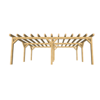 Bauplan Doppelcarport Flachdach 11 3D-Frontansicht