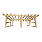 Bauplan Doppelcarport Flachdach 12 3D-Frontansicht