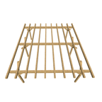 Bauplan Doppelcarport Flachdach 3 3D-Draufsicht