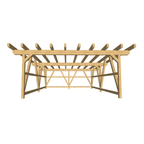 Bauplan Doppelcarport Flachdach 4 3D-Frontansicht