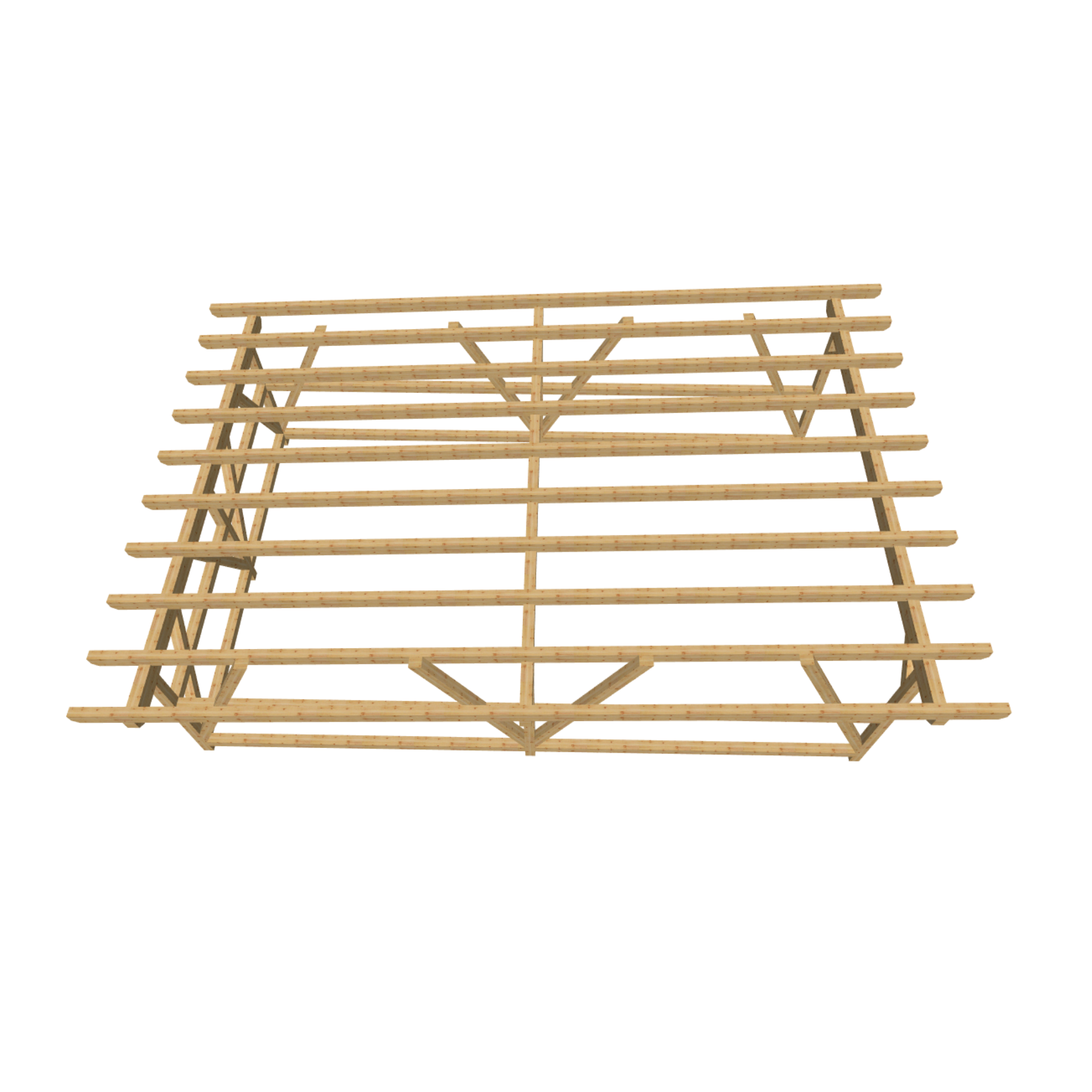 Bauplan Doppelcarport Flachdach 6 3D-Draufsicht