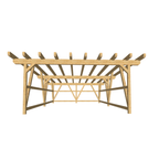 Bauplan Doppelcarport Flachdach 6 3D-Frontansicht