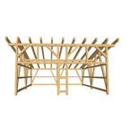 Bauplan Doppelcarport Flachdach 8 3D-Frontansicht