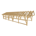 Bauplan Doppelcarport Satteldach 19 3D-Ansicht schräg von vorn