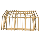 Bauplan Doppelcarport Satteldach 20 3D-Draufsicht