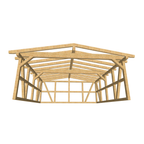 Bauplan Doppelcarport Satteldach 21 3D-Frontansicht