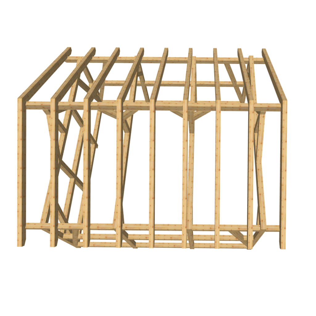 Doppelcarport Satteldach 2 – 3D-Draufsicht