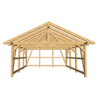 Doppelcarport Satteldach 2 – 3D-Frontansicht