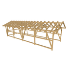 Bauplan Doppelcarport Satteldach 30 3D-Ansicht schräg von vorn