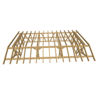 Bauplan Doppelcarport Satteldach 31 3D-Draufsicht