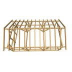 Bauplan Doppelcarport Satteldach 6 3D-Draufsicht