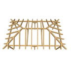 Bauplan Doppel-Carport-Walmdach 1 3D-Draufsicht