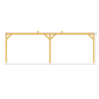 Bauplan Doppel-Carport-Walmdach 1 Seitenansicht mit Bemaßung