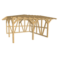 Bauplan Doppel-Carport-Walmdach 5 3D-Ansicht schräg von vorn