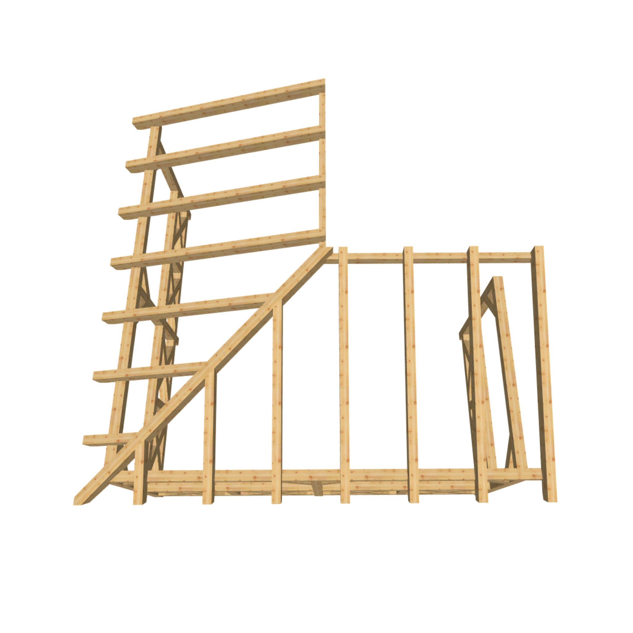 Bauplan Eck-Pergola 1 3D-Draufsicht