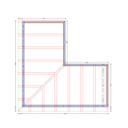 Bauplan Eck-Pergola 1 Draufsicht mit Bemaßung