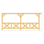 Bauplan Eck-Pergola 1 Querschnitt mit Bemaßung
