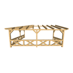 Bauplan Eck-Pergola 2 3D-Draufsicht
