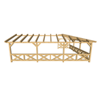 Bauplan Eck-Pergola 3 3D-Draufsicht