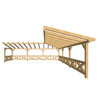 Bauplan Eck-Pergola 3 3D-Frontansicht