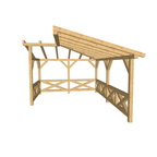 Bauplan Eck-Pergola 5 3D-Frontansicht