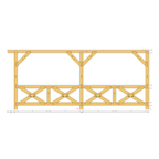 Bauplan Eck-Pergola 5 Querschnitt mit Bemaßung