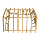 Bauplan Gartenhaus 10 3D-Draufsicht