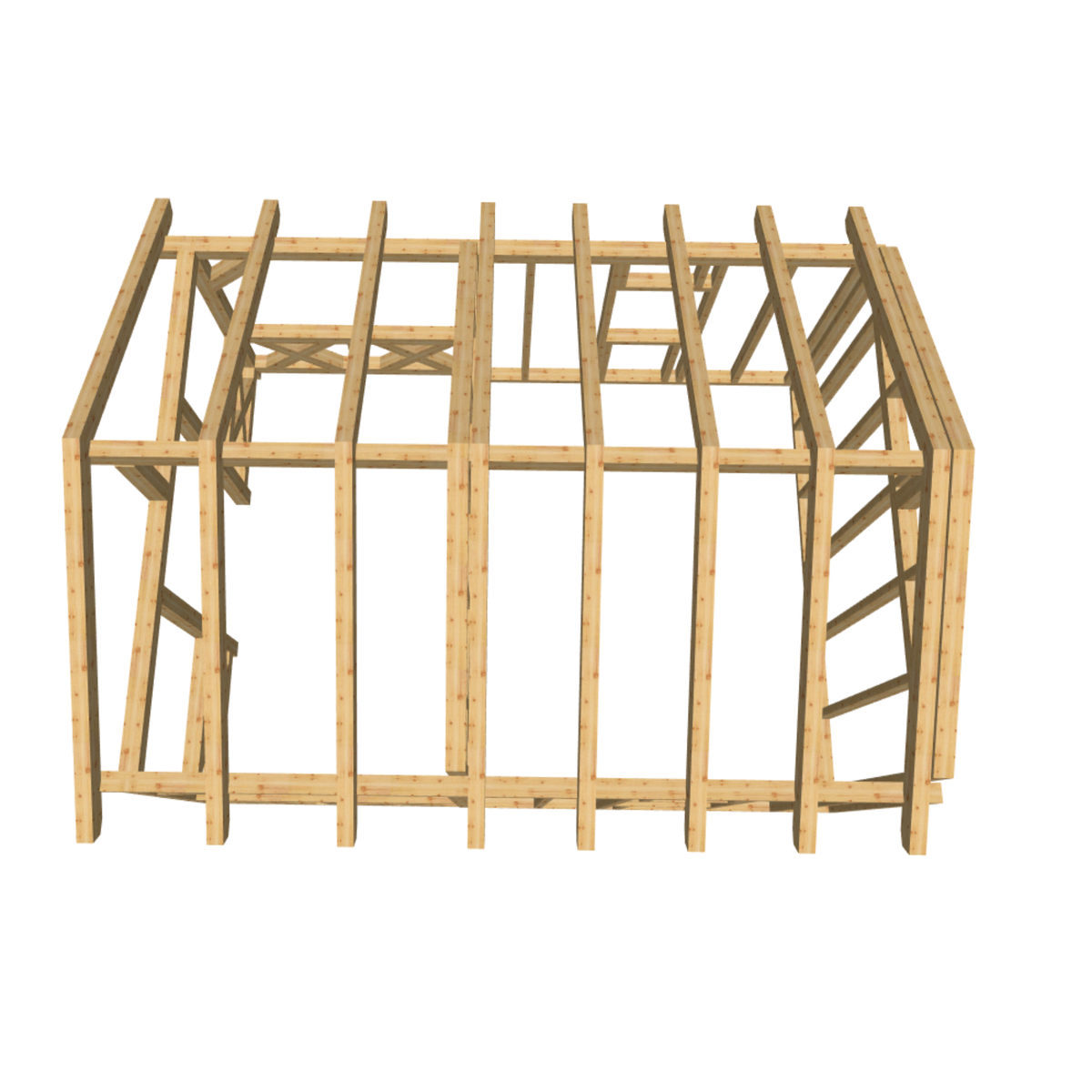 Bauplan Gartenhaus 10 3D-Draufsicht