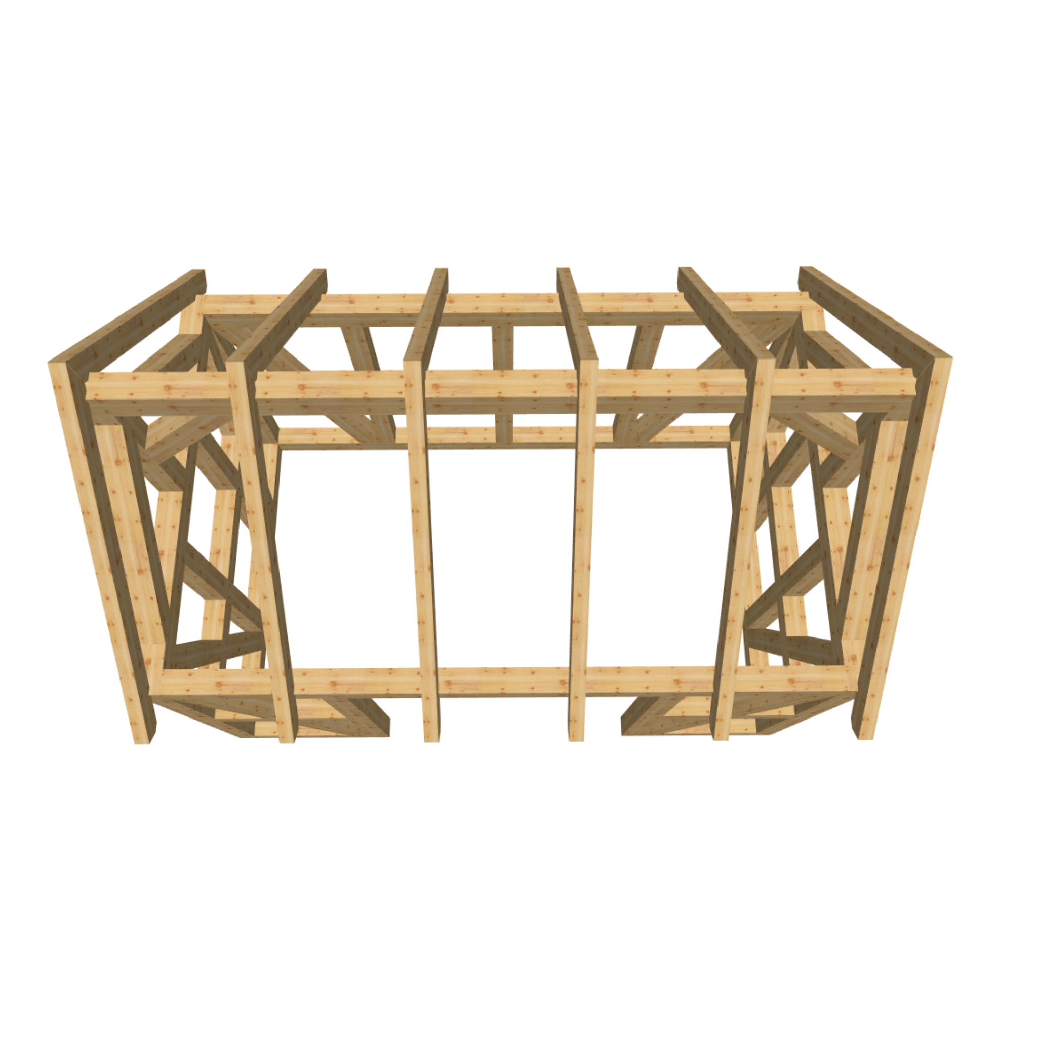 Bauplan Gartenhaus 11 3D-Draufsicht