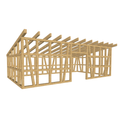 Bauplan Gartenhaus 12 3D-Ansicht schräg von vorn