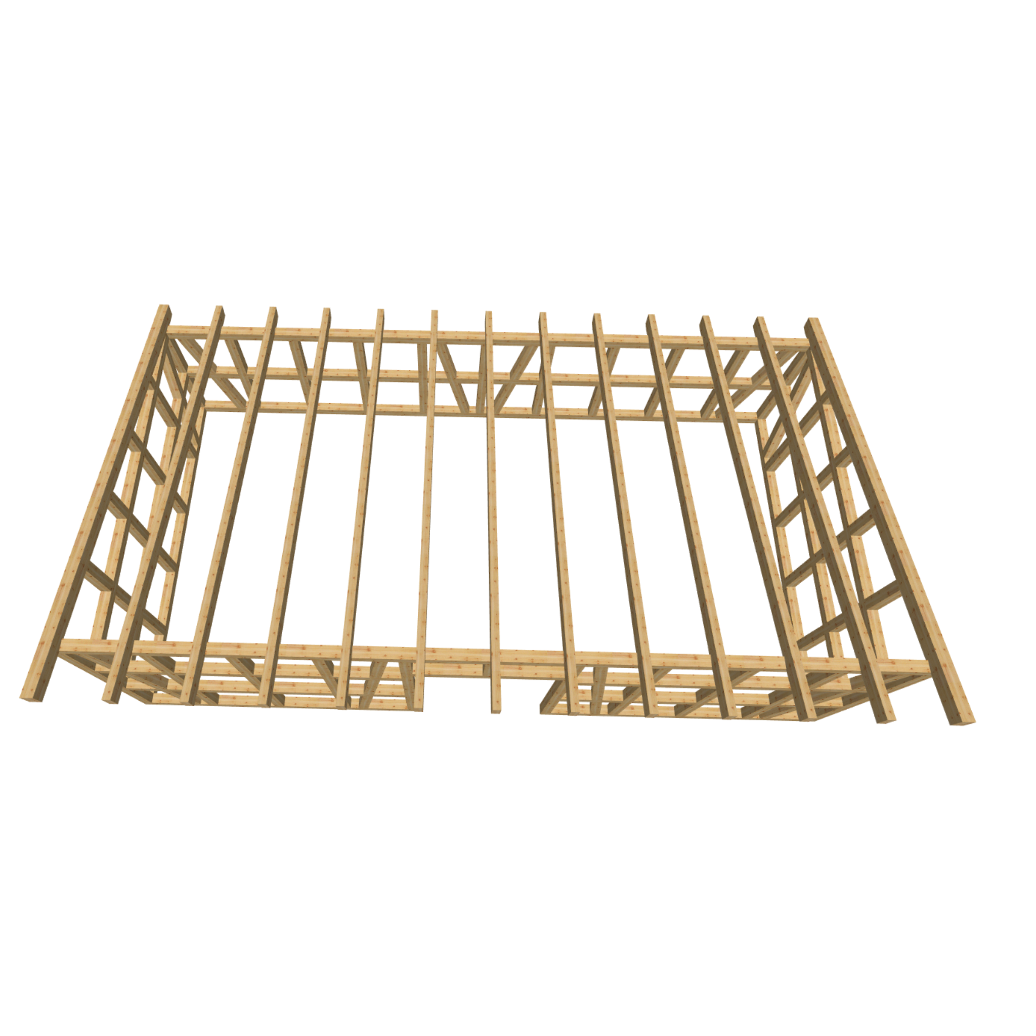 Bauplan Gartenhaus 12 3D-Draufsicht