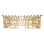 Bauplan Gartenhaus 12 3D-Frontansicht