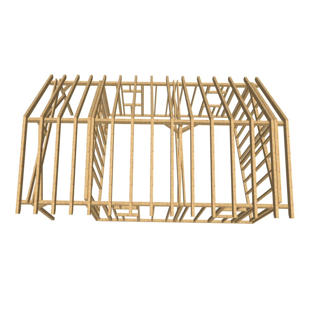 Bauplan Gartenhaus 13 3D-Draufsicht