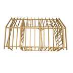 Bauplan Gartenhaus 13 3D-Draufsicht