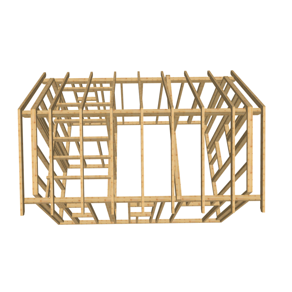 Bauplan Gartenhaus 18 3D-Draufsicht