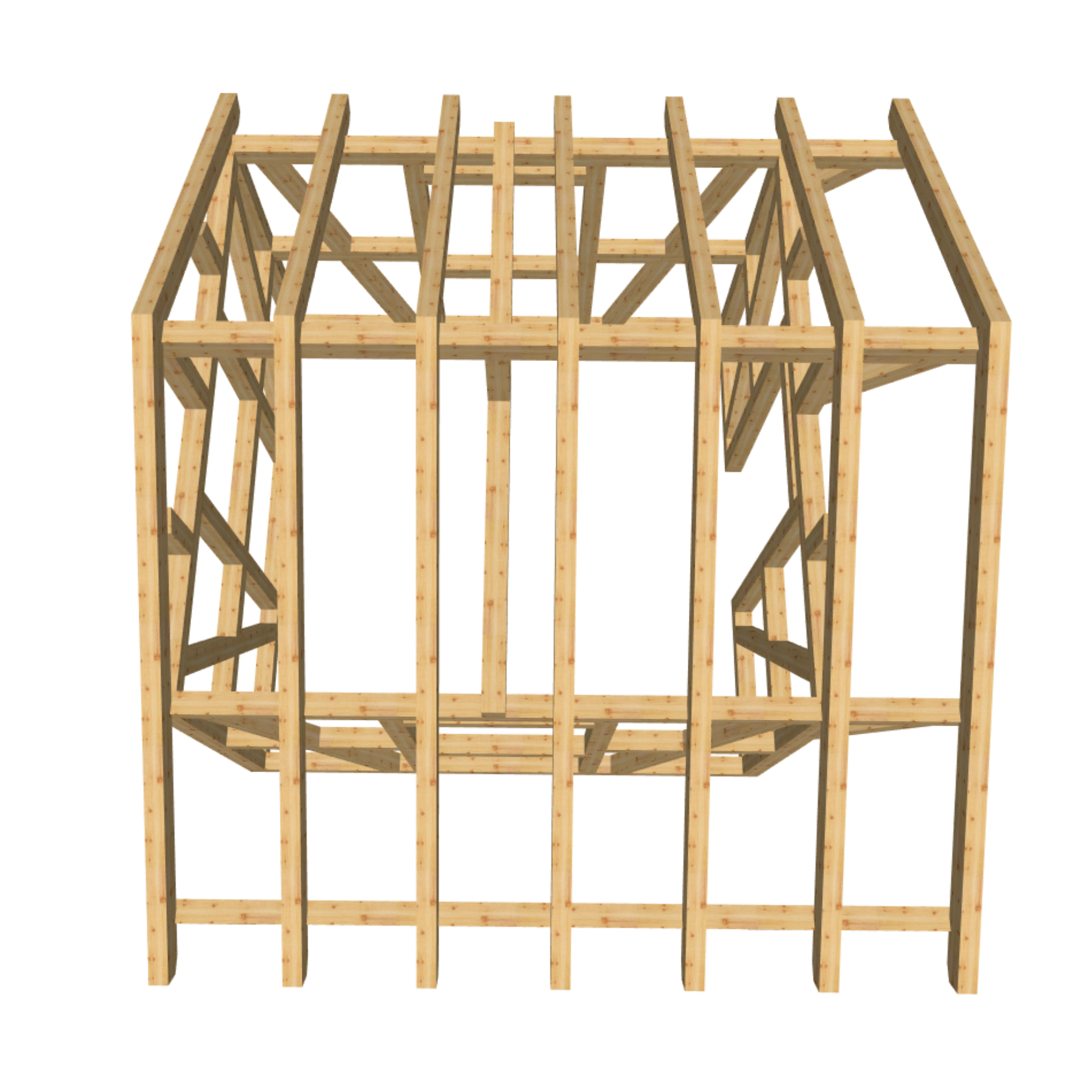 Bauplan Gartenhaus 1 3D-Draufsicht