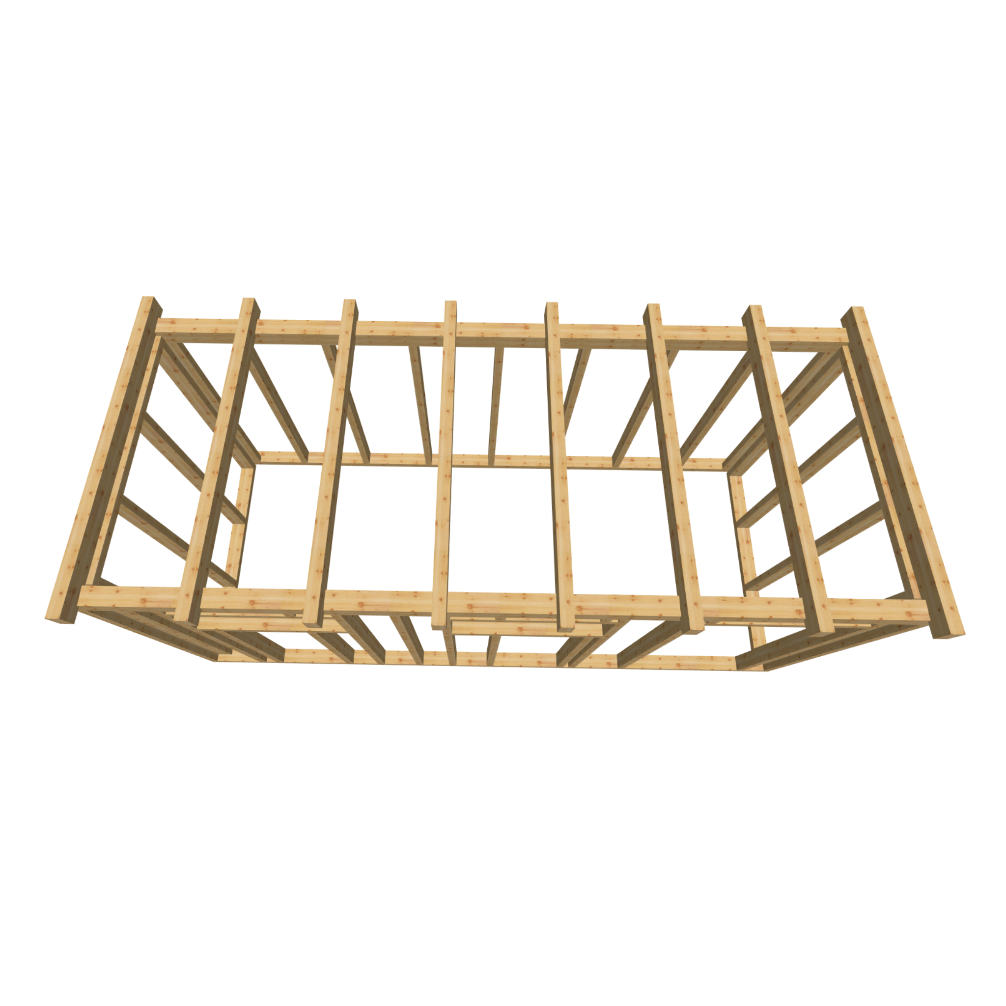 Bauplan Gartenhaus 20 3D-Draufsicht