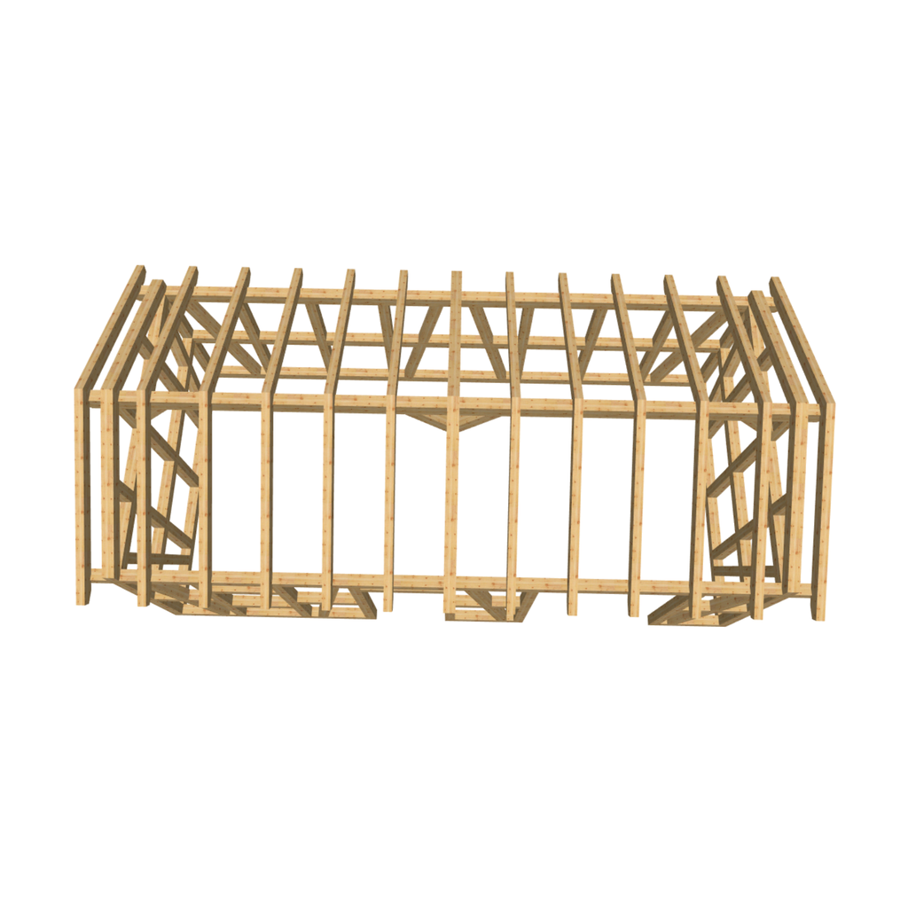 Bauplan Gartenhaus 21 3D-Draufsicht