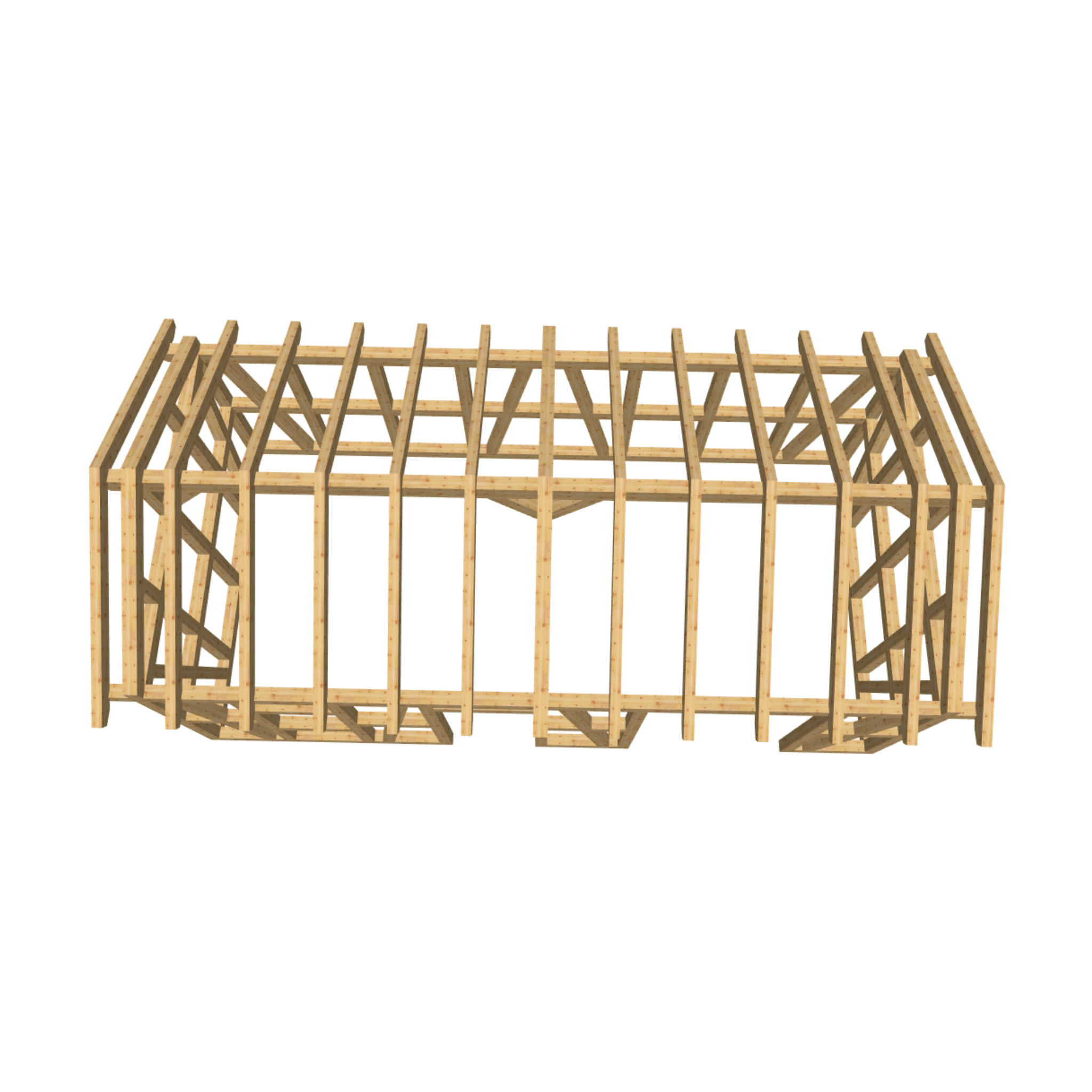 Bauplan Gartenhaus 21 3D-Draufsicht