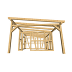 Bauplan Gartenhaus 23 3D-Frontansicht
