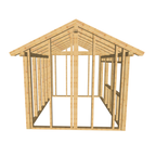 Bauplan Gartenhaus 24 3D-Frontansicht