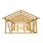 Bauplan Gartenhaus 29 3D-Frontansicht