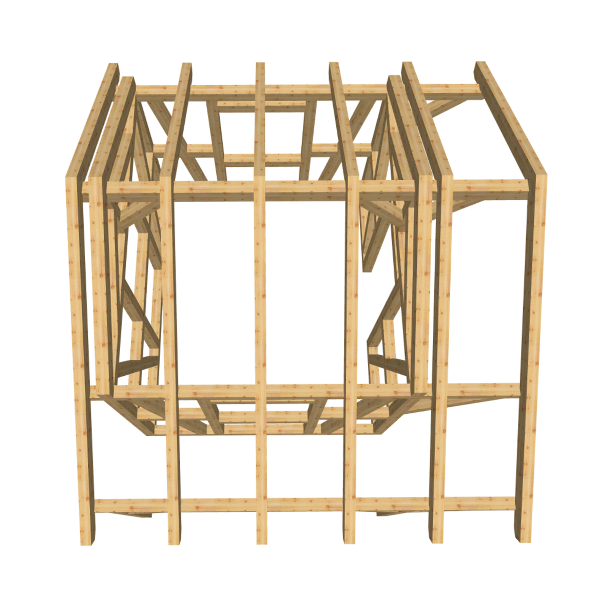 Bauplan Gartenhaus 30 3D-Draufsicht