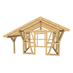 Bauplan Gartenhaus 30 3D-Frontansicht