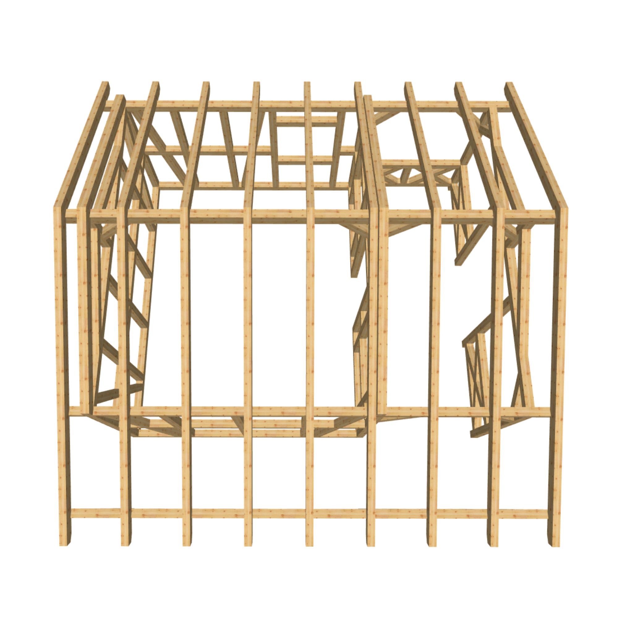 Bauplan Gartenhaus 34 3D-Draufsicht