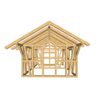 Bauplan Gartenhaus 35 3D-Frontansicht