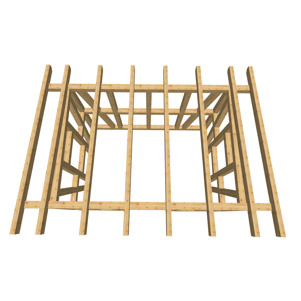Bauplan Gartenhaus 3 3D-Draufsicht