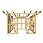 Bauplan Gartenhaus 3 3D-Frontansicht