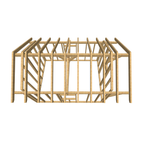 Bauplan Gartenhaus 48 3D-Draufsicht