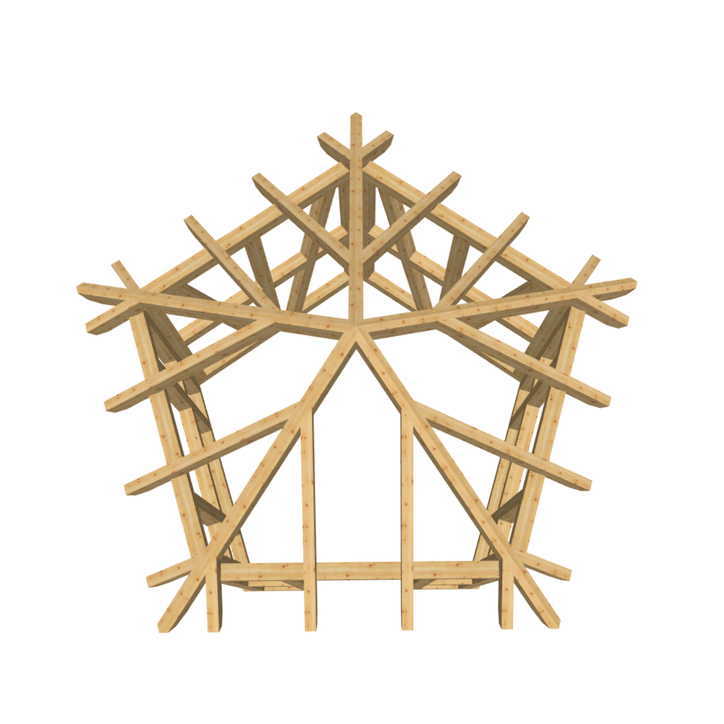 Bauplan Gartenhaus 49 3D-Draufsicht